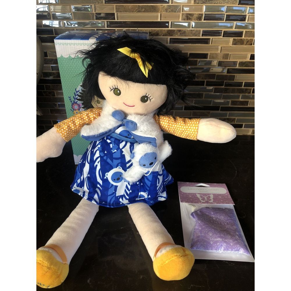 Scentsy Buddy YUNA Soft Doll 17" Plush Stuffed Toy Lavender Cotton Scent‎ pak